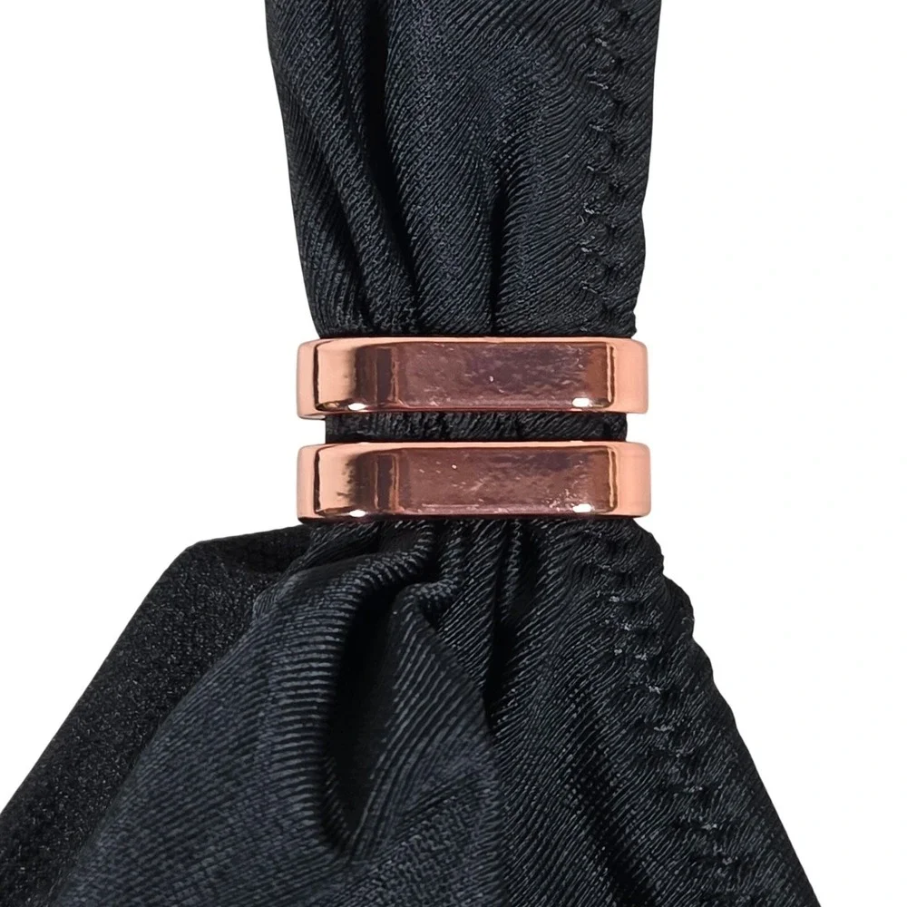 Bar III Solid Womens Cowlneck One-Piece Swimsuit in‎ Black XS